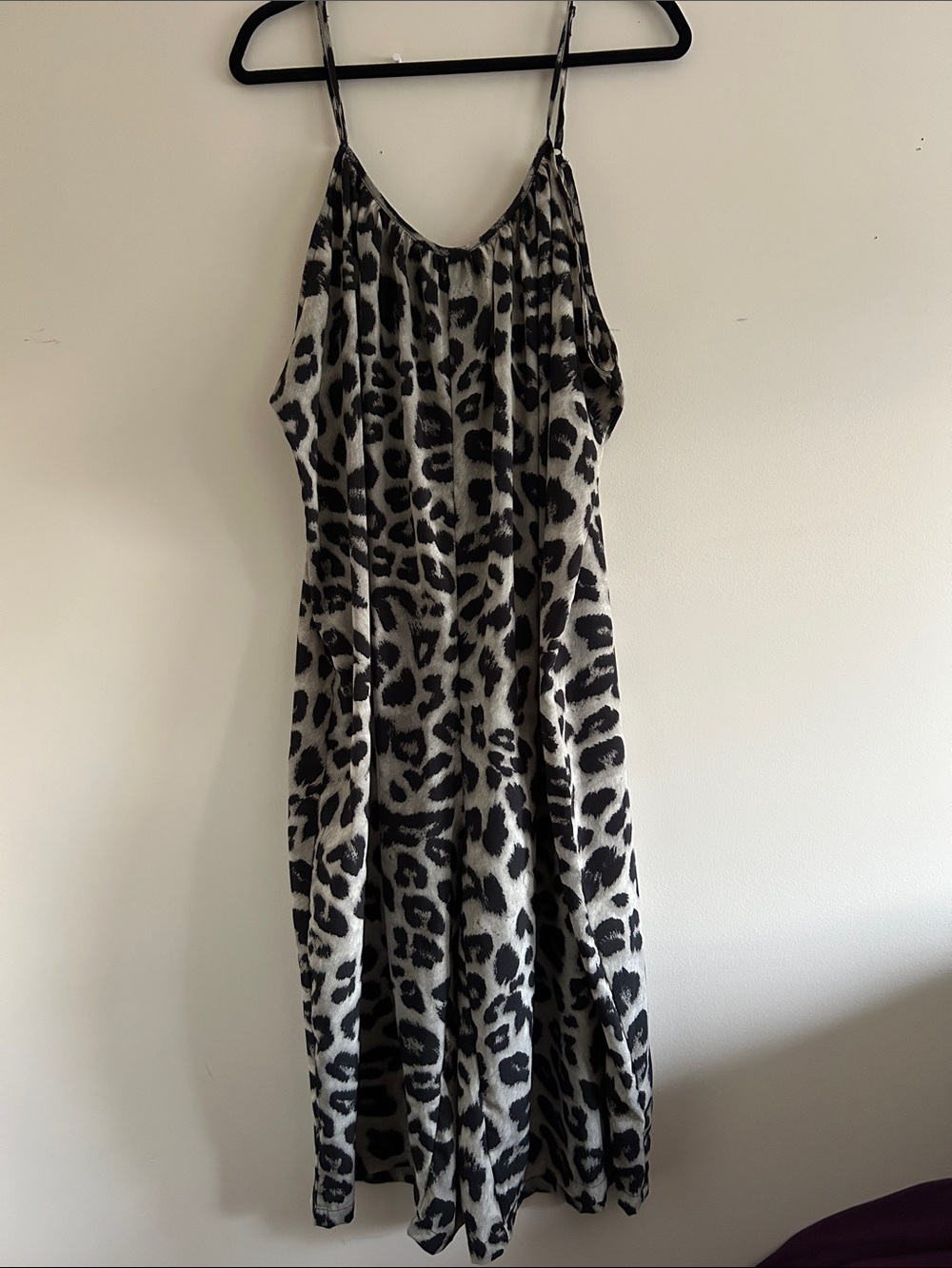 Kate Hewko Leopard-Print Jumpsuit in Black & Grey, One Size fits Most